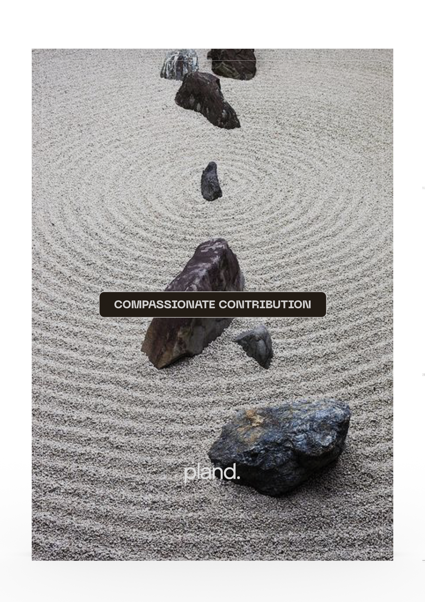 pland corporate social responsibility initiative - Compassionate Contribution - photo of rocks in rippled water